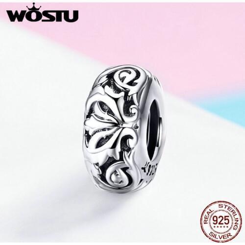 WOSTU Flower Bead 925 Sterling Silver 2019 European Charms Fit Original Bracelet Pendant DIY Jewelry Beads Accessories FIC1139