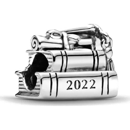2021 New 2021 Graduation Books Charm Bead fit Pandora charms silver 925 original bracelets DIY beads Jewelry For Women