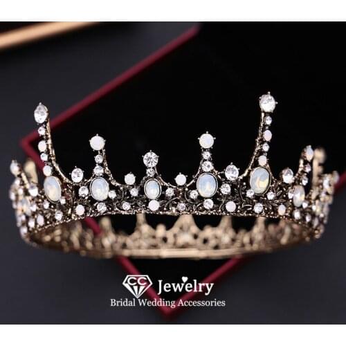 CC Crowns for Women Hairbands Hair Jewelry Bohemain Wedding Accessories Bridal Queen Tiara Round Shape Pageant Fashion Gift KC65