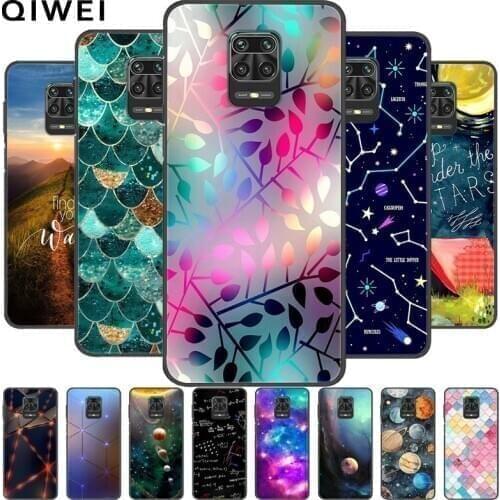 For Xiaomi Redmi Note 9S Case Black Bumper popular Print Soft Silicone Phone Cover for Redmi Note 9 Pro Cases Red mi Note9 9Pro