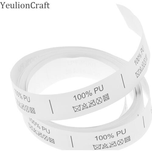 Chzimade 4M Washable Printed PU Cloth Ribbon Labels Tags For Diy Bags Garments Diy Sewing Crafts