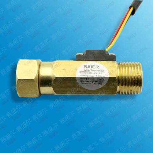 Water Flow meter flowmeter fuel gauge Hall flow sensor inductive switch counter indicator G1/2 DN15mm 1-30L/min DC4.5V-18V