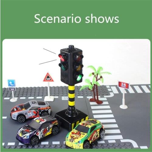 Mini Traffic Signs Road Light Block with Sound LED Children Kids Educational C5AF