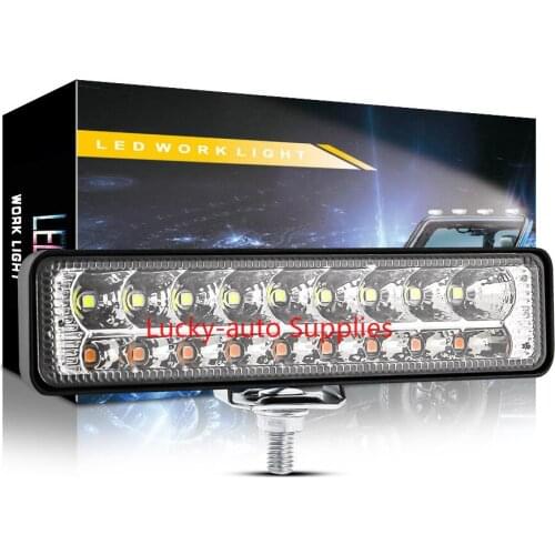 Car Led Work Light White and Yellow Bicolor 18LED Daytime Running Light Engineering Auxiliary Light Off-road Vehicle Light