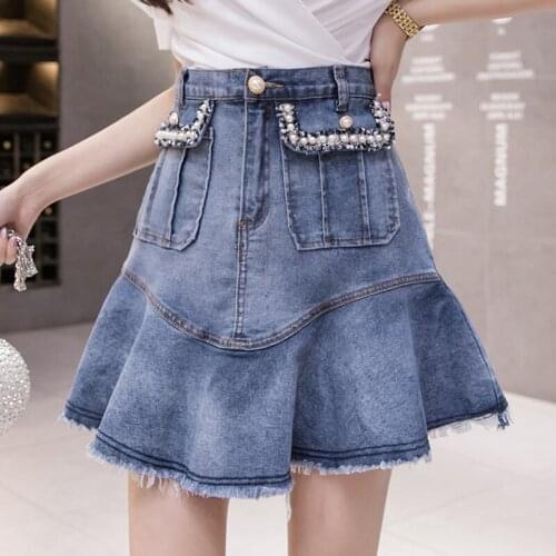 Huan-Qing Denim Skirts For Women