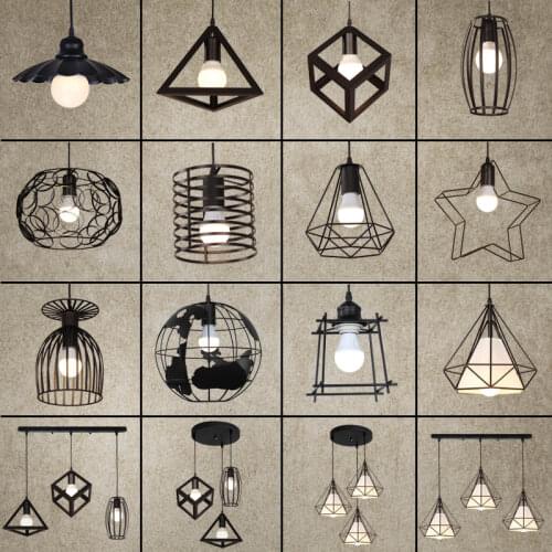 Industrial Style Personalized Creative Chandelier Clothing Store Bar American Retro Restaurant Bar Iron Single-Head Lighting
