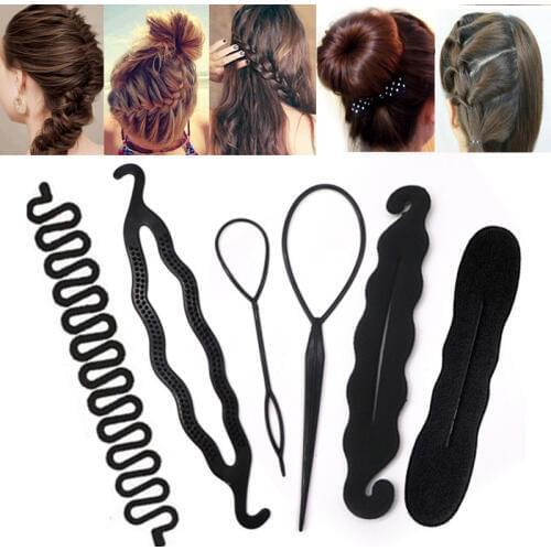 Girls Hair Styling Tool Braider Sponge Clip Hair Bun Curler Hairstyle Twist Maker Tool Professional DIY Women Hair Braiding Tool