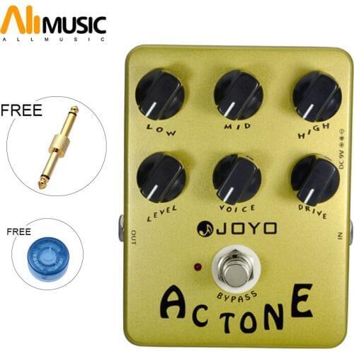 JOYO JF-13 Ac Tone Electric Guitar Effect Pedal True Bypass with Free Gold Pedal Connector and Mooer Pedal knob