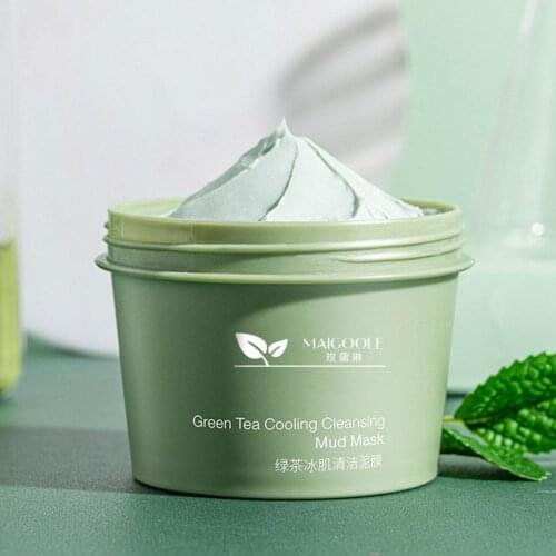 100g Face Mask Green Tea Ice Muscle Mud Mask Deep Cleansing Remove Blackheads And Shrink Pores Mask Skin Care Products