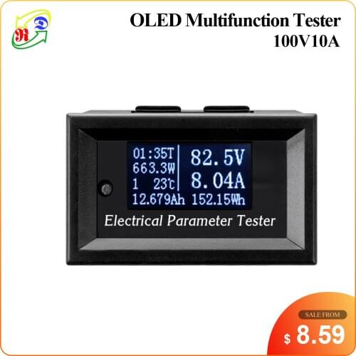 RD 100v/33v10A 7in1 OLED Multifunction Tester Voltage current Time temperature capacity voltmeter Ammeter electrical meter white