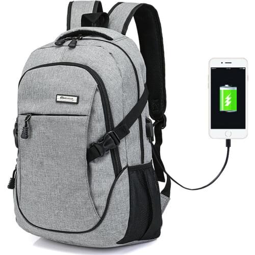 Fashion 15 inch Laptop Backpack Male Fashion daypack Men Nylon Bag Powerbank Charge Bagpack Waterproof Backpack Female Mochila