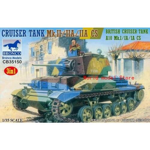 Bronco 1/35 CB35150 British Cruiser Tank Mk.II/IIA/IIA CS (3 in 1) model kit