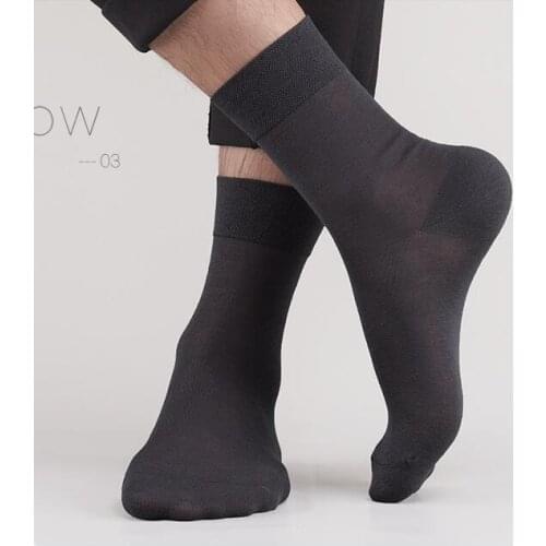 Crew Silk men sock 62.5% silk 5 pair a box Summer socks Thin Breathable For suit