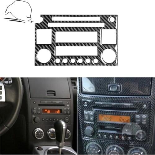For Nissan 350Z Z33 2003-2009 Radio CD Cassette Player Display Panel Control Button Frame Carbon Sticker Modified Accessories