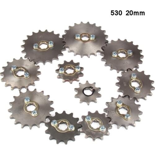 530 10-20T 20mm ID Front Engine Sprocket for Stomp YCF Upower Dirt Pit Bike ATV Quad Go Kart Moped Buggy Scooter Motorcycle