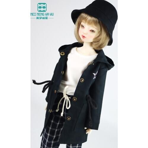 Fits 43-45cm BJD clothes 1/4 MSD MK YOSD toys Ball Jointed Doll accessories Fashion hooded jacket Girls gift