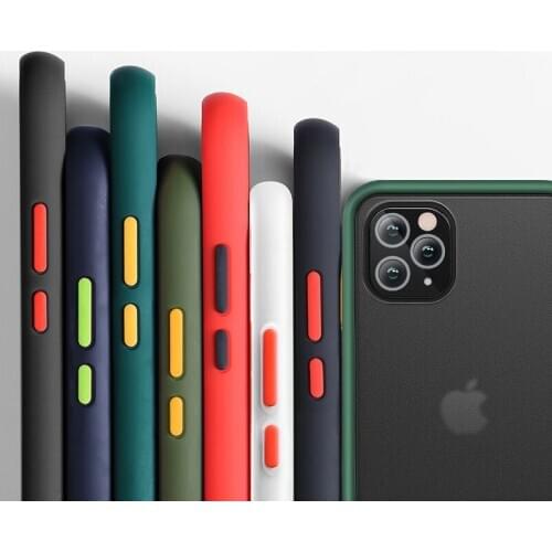 Shockproof Armor Case For iPhone 12 Mini 12 Pro 11 Pro Max SE 2020 X XR XS Max 7 8 6 6S Plus Soft Frame Clear Case Cover Capa