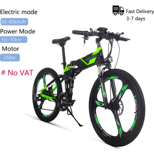 New 36V*250W electric bicycle mountain electric bicycle European fast delivery frame built-in lithium battery 12.8Ah battery