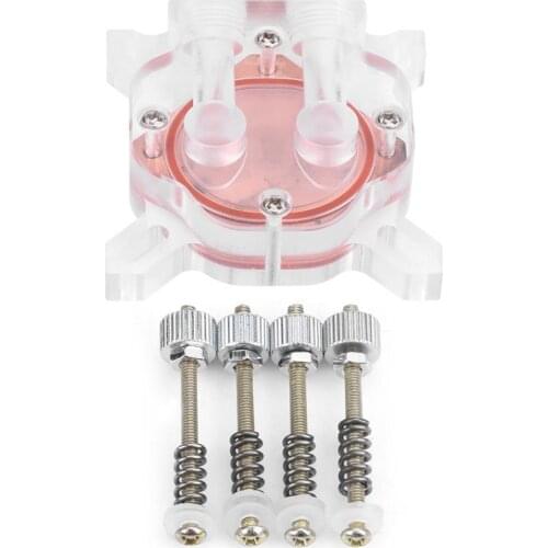 Computer G1/4 GPU Water Cooler Cooling Block Waterblock Red Copper Base POM Cover