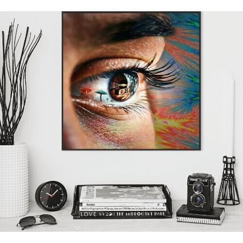 Modern Canvas Paintings Girls eyes Wall Art Prints Poster Living Room Decor Decorative Paintings Abstract Wall Home Decor