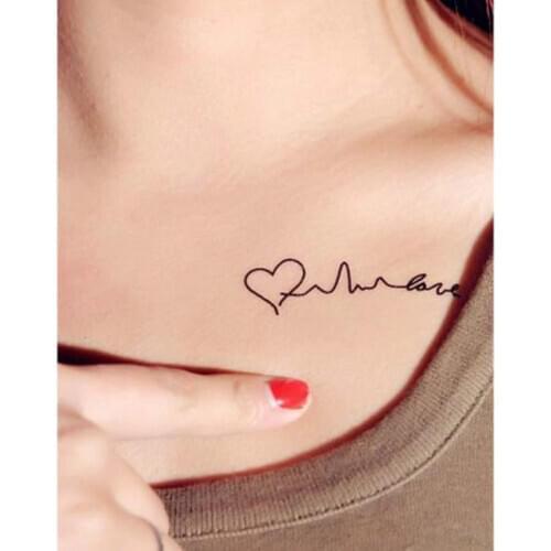 Unisex Products Temporary Harajuku Tattoo Waterproof Stickers make up heart Tattoo