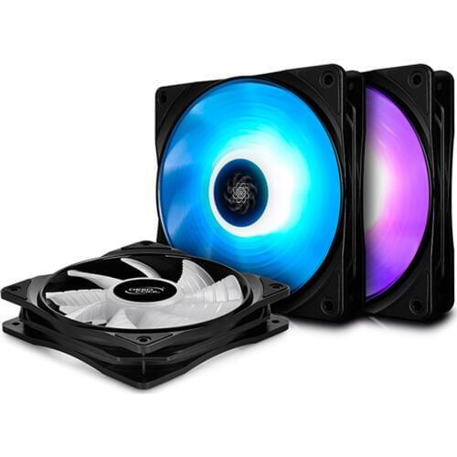 DEEPCOOL 5 in 1 3 in 1 RF120M 120mm 12V/4PIN RGB Fan quiet Computer Case Cooling fans CPU Cooler Replace fan With hub