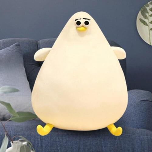 Funny Doll Zipper Design Rich Facial Expression Parent-children Interaction Elastic Kids Seagull Plush Toy for Entertainment