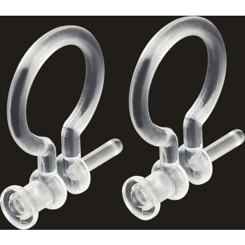 2017 Transparent No Pierced Ear Clip Earring Clip Clasp for Girls Women DIY Ear Jewelry Making Findings Accessories F5351