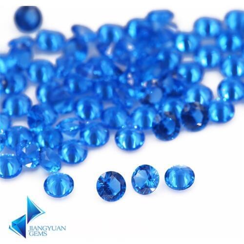 1~3mm Round Cut Sea Blue Nano Synthetic Gems For Jewelry Stone