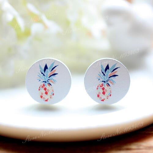 16mm Round High Quality Photo Wood Laser Cut Cabochon to make Rings, Earrings,Bobby pin,Necklaces, Bracelets-(WEH-349)