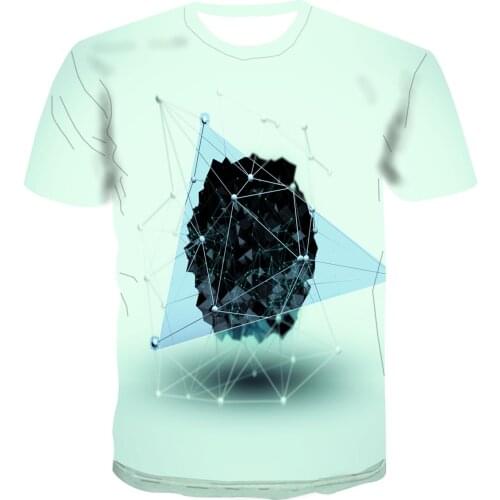 2020 new 3D t-shirt mens summer T-shirt 3D printing short sleeve simple art color t-shirt mens T-shirt s-6xl