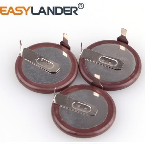 3Pcs/Lot Original VL2020 3V 20mAh coin type rechargeable 90 degrees fillet lithium button cell battery for BMW Car Key Fobs