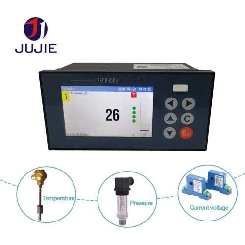 6 channels temperature datalogger chart recorder humidity pressure current voltage relay output real time curve excel file USB