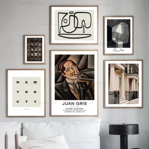 Abstract Figure Lines Canvas Painting New York London Facade Wall Art Nordic Posters and Prints Modern Pictures Home Decoration