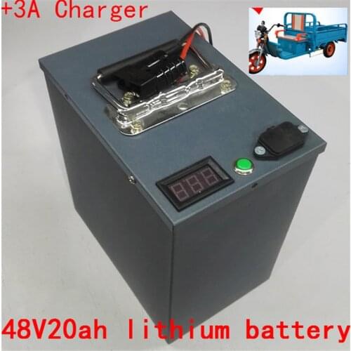 Electric bike battery 48v 20ah lithium ion 18650 batteries +3A Charger for 1000W Electric motorcycle tricycle motor scooter