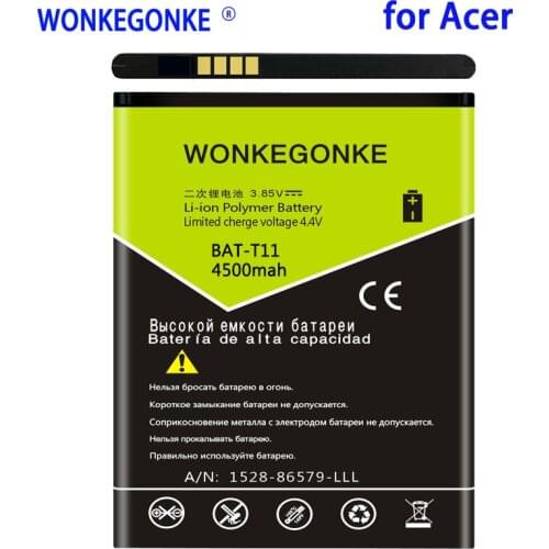 WONKEGONKE 4500mah BAT-T11 battery for Acer Liquid T03 T04 Z630 Z630S Batteries Bateria