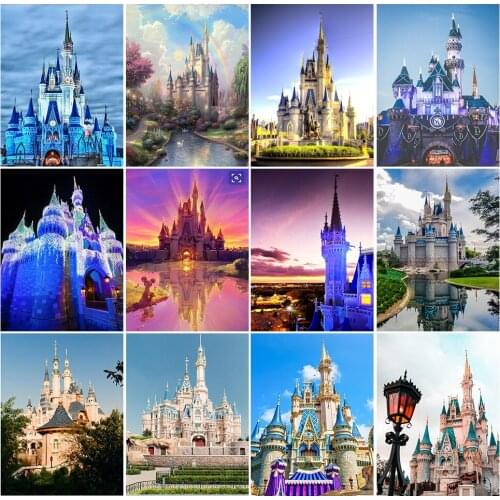 Diamond Mosaic Cartoon Castle Scenery DIY Diamond Painting Landscape Embroidery Picture Children Handmade Art Cross Stitch Gift