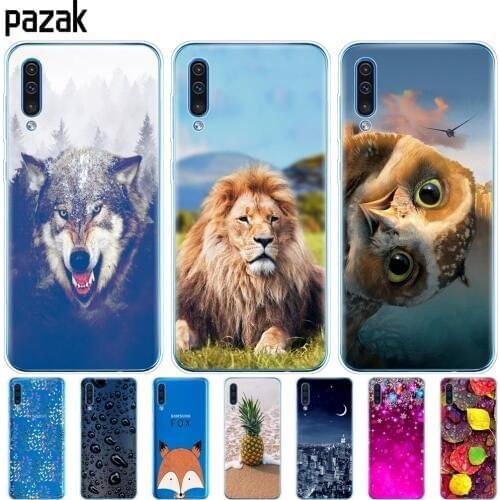 For Samsung Galaxy A50 Case bumper Silicone tpu Transparent Back Cover Phone For Samsung A50 A505 A505F SM-A505F Soft Case 6.4