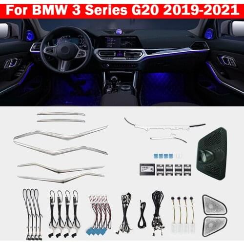 Car For BMW 3 Series G20 G28 2019-2021 Decorative Ambient Light LED Colors Door Interior Atmosphere Lamp illuminated Strip