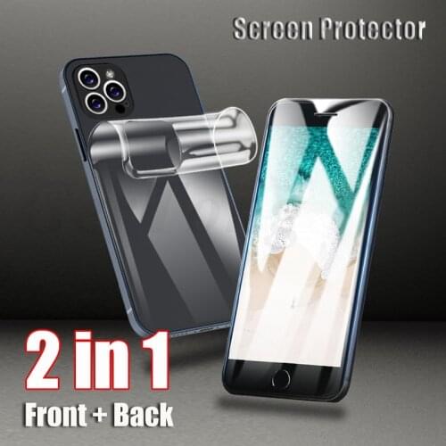 HD Hydrogel Film For iphone 12 11 Pro Screen Protector Soft Back Film For iphone 11 12 Pro Max X XR XS 7 8 Plus Protective Glass