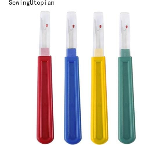 4PCS Plasitc Handle Thread Cutter Seam Ripper Stitch Unpicker Needle Art Sewing DIY Handle Craft Embroidery Tool Rippers