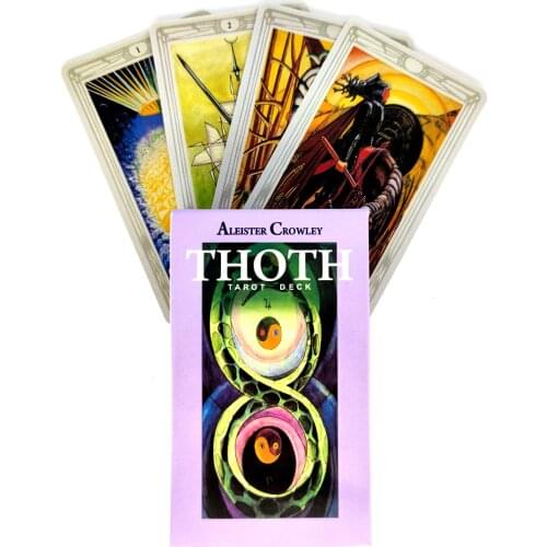 Aleister Crowley Thoth Tarot Cards Mystical Guidance Divination Entertainment Partys Board Game Supports Wholesale 78 Sheets/Box