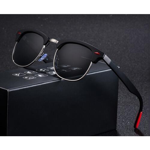 Classic Polarized Sunglasses Men 2020 Men Semi-Rimless Sun Glasses Womens Sunglasses Anti-UV Driving Eyewear Gafas de sol