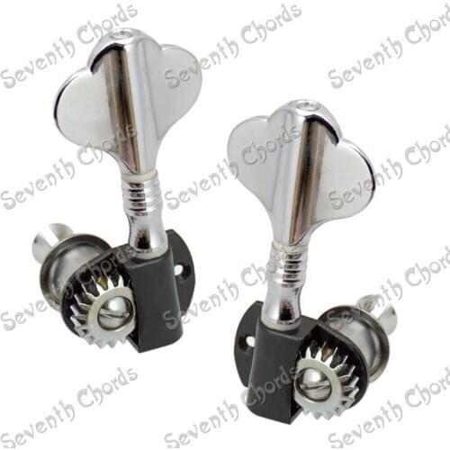 A set of 4 Pcs Chrome Bass Tuning Pegs Machine Heads Tuners For Bass Guitar