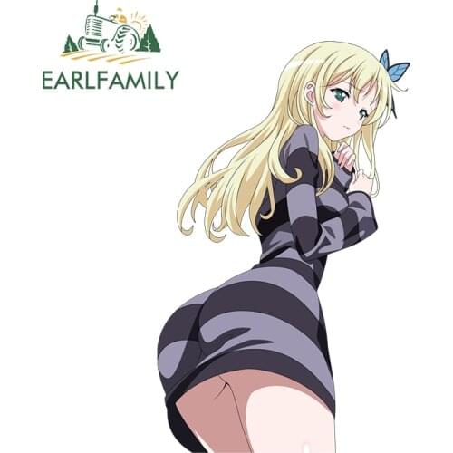 EARLFAMILY 13cm x 8cm for Sexy Girl Butt Scratch-Proof Car Stickers Motorcycle Surfboard Decal DIY Waterproof Cartoon Decoration