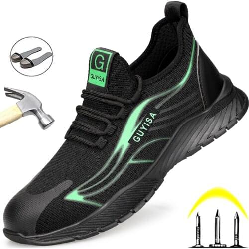 Indestructible Safety Shoes Lightweight Work Shoes Men Industrial Shoes Puncture-Proof Work Shoes Men Sneakers Steel Toe Shoes
