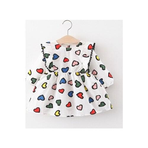 2021 New Girls Print Princess Dress Spring and Autumn Baby Long-sleeved Cotton Dress Toddler Infant Baby Girl Cute Print Dresses