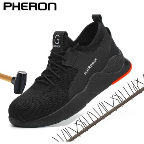New Work Safety Boot Steel Toe Safety Shoes Anti-Piercing Breathable Working Shoes Indestructible Shoes Men Work Sneakers Ryder