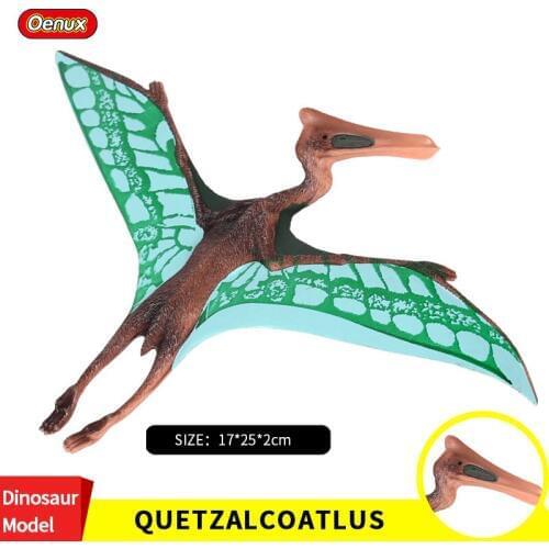 Oenux New Arrival Jurassic Quetzalcoatlus Dinosaur Model Pteranodon Pterodactyl Action Figures Collection Toy For Kids Gift