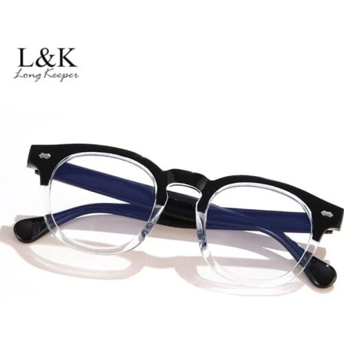 Retro Round Anti Blue Light Glasses Frames Ultralight Men Women Computer Eyewear Clear Lens Eyeglasses Frame Students Spectacles